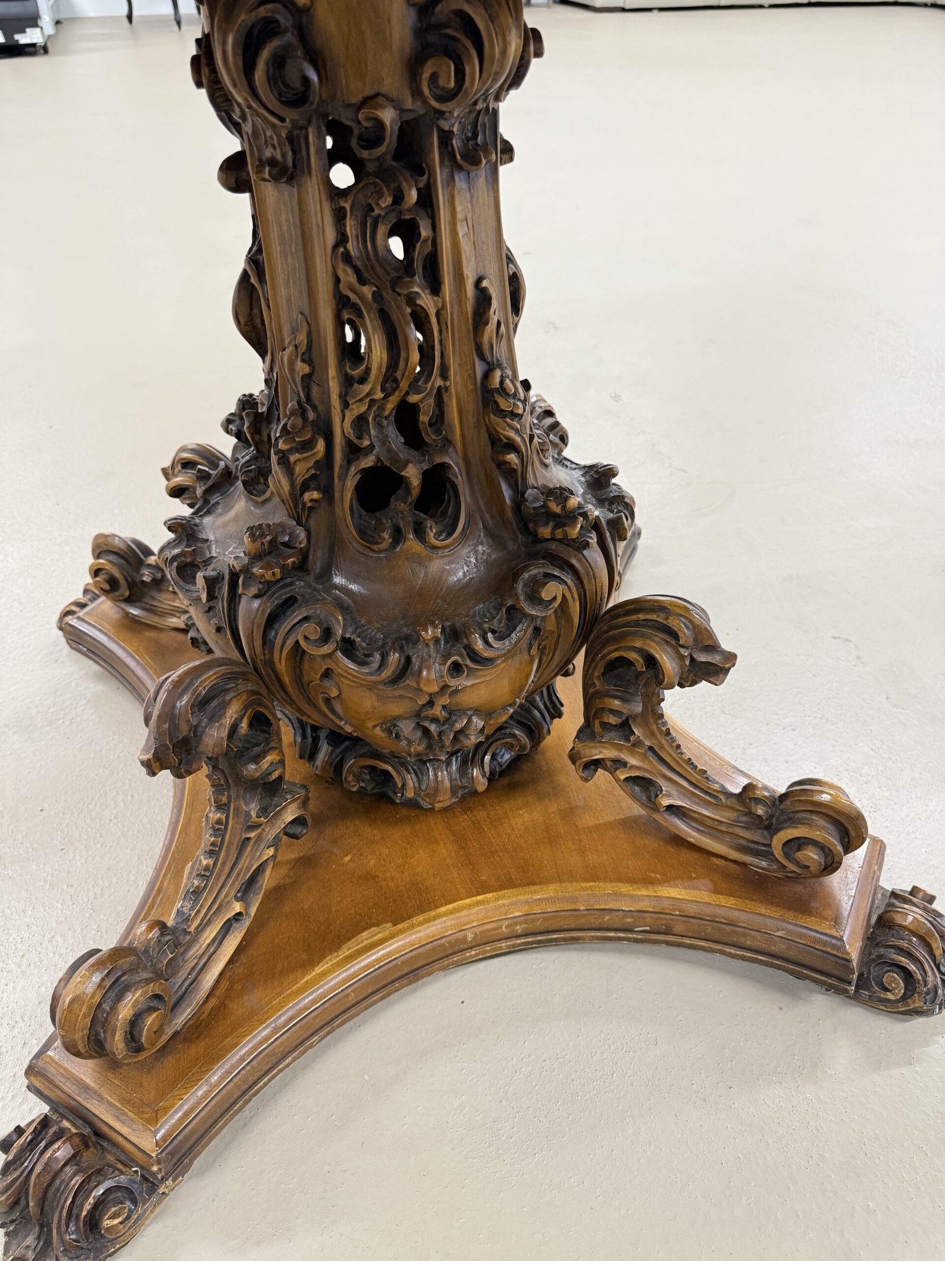 Antique French Walnut Marquetry Center Table- Late 18th to early 19th Century - Image 6